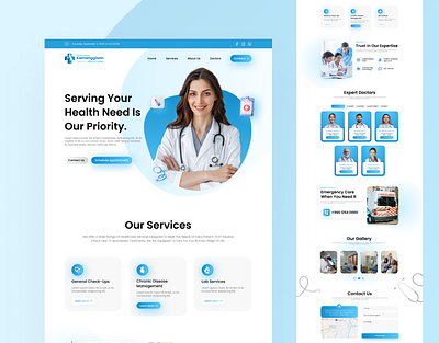 Medical Clinic Website Design | UI/UX Design branding design flat minimal product design ui ui design uiux uiux design uiux designer ux design