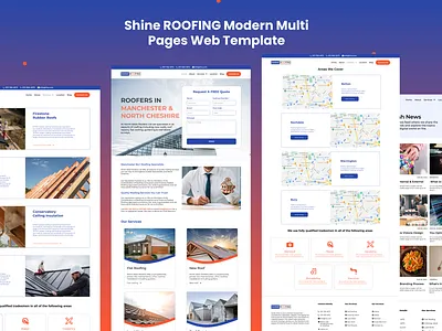 🏠 Shine Roofing | Web Template Design figma responsivedesign roofingbusiness uidesign uxdesign webdesign webtemplate