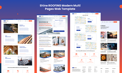 🏠 Shine Roofing | Web Template Design figma responsivedesign roofingbusiness uidesign uxdesign webdesign webtemplate