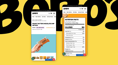 Bobo's PDP and nutrition facts ecommerce product detail page shop shopify ui ux