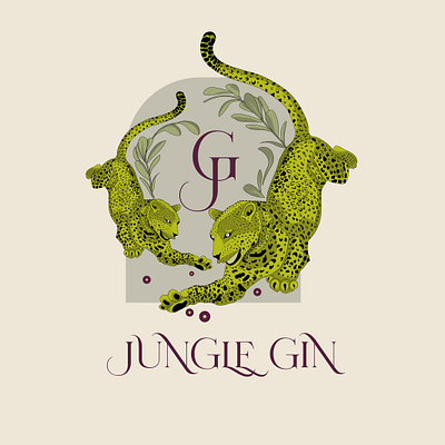 Jungle Gin (Logo) illustrator logo design