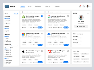 Job Dashboard dashboard find job job dashboad logo typography ui uiux design user experience user interface ux