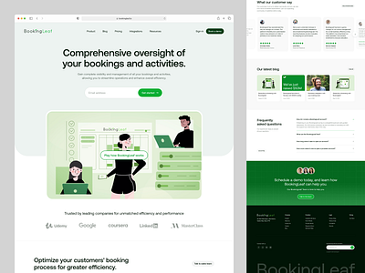 BookingLeaf - SaaS Landing Page app figma landing page saas saas landing page web app