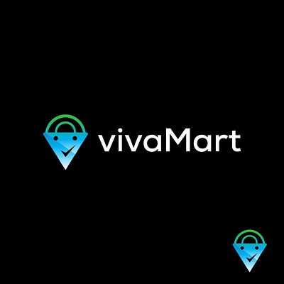 VivaMart-Logo & Animation. animation brand identity branding design graphic design illustration logo logo animation logo design minimalist logo retail design selling shop logo trandy logo v design v logo