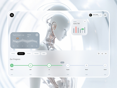 X: AI Tech Start-Up ai app chart crm dashboard drone figma fintech interface platform product design robot saas software startup tech technologies ui ux web design