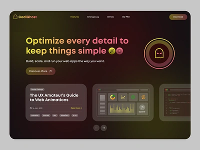 CodiGhost branding design figma figma design figma layout figma prototype layout layout design mockup mockup design ui ui ux web design website concept website design website layout website mockup website template