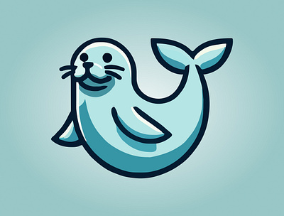 Splash 🌊 animal app blue branding cute design graphic design illustration logo seal splash ui vector water