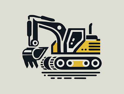 Dig It 🚧 app black branding construction design dig dig it dirt excavator graphic design illustration logo ui vector yellow