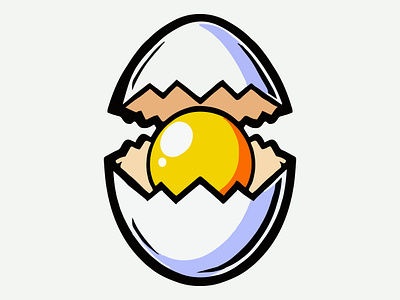 Hatch 🥚 app branding cooking crack cracked design egg graphic design hatch illustration logo scramble ui vector white