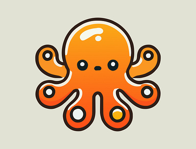 Tako 🐙 animal app branding cute design graphic design illustration logo octo octopus orange tako ui vector