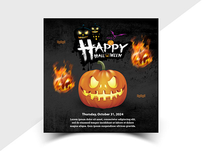 Halloween Social Media Poster Template Design 2024 design facebook post flyer graphic design instagram post media poster social media socialmedia