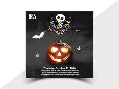 Halloween Event social media poster design 2024 graphic design media post socialmedia