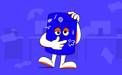 Creative Block Blues chartoon creativeblock designerslife illustration personification strugglingforideas