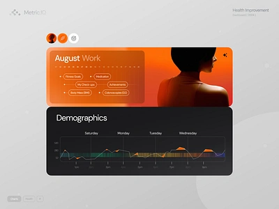 Metric IQ - Tracking System analytics cardio charts dashboard fitness design health fitness health tracker healthcare healthy mental health personal trainer sport sport dashboard startup statistic tracker training ui ux web design workout