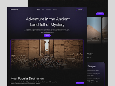 Travel and Destination Landing Page clean design landing page travel travel and destination ui uiux ux