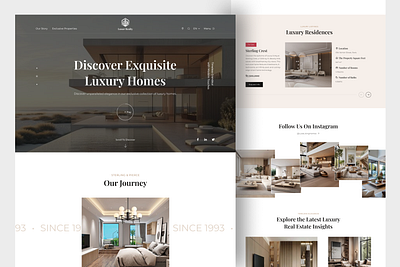 Luxury - Real estate website home landing landing page luxury luxury design luxury ui luxury website property property management real estate real estate luxury ui web design website