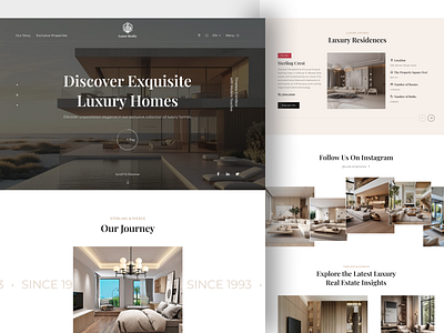 Luxury - Real estate website home landing landing page luxury luxury design luxury ui luxury website property property management real estate real estate luxury ui web design website