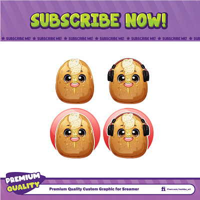 Chibi Potato Avatar By Hachiko_Art avatar avatar design chibi avatar custom logo cute avatar digital art emblem hachiko illustration logo open commission potato avatar