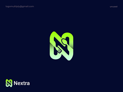 nextra logo/ Restaurant logo design branding business logo company design fork graphic design icon illustration lettern logo logo design logos logotype n n letter logo restaurant spoon ui