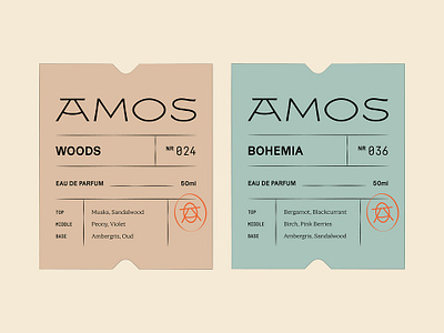 Amos Branding and Packaging Design - Fragrances 3d animation brand identity branding design emblem fragrances fragrances brand fragrances branding graphic design illustration label label design labeldesign logo man mans fragrances motion graphics packaging ui