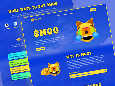 Mog Coin Landing Page. base blockchain crypto cryptocurrency landing page meme meme coin meme design meme landing page meme website mog mog coin web design