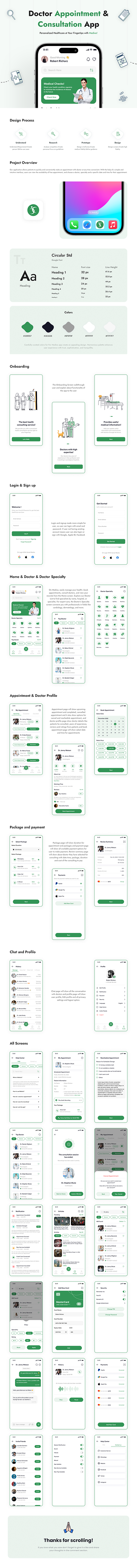 Doctor Appointment & Consultation App ui ux