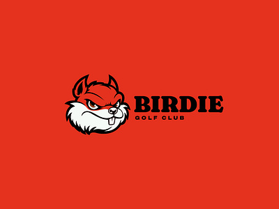 Birdie - Golf Club Mascot apparel branding branding design graphics logo mascot mascot logo squirrel logo squirrel mascot