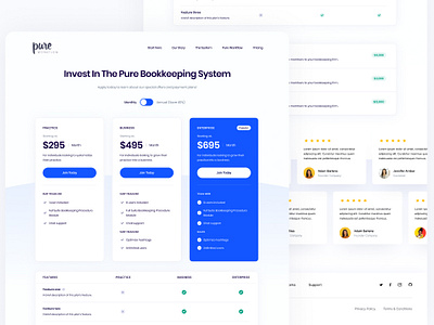 Pricing UI for SaaS company app clean design ui web website white