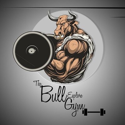 The Bull Gym Logo gym logo illustration logo