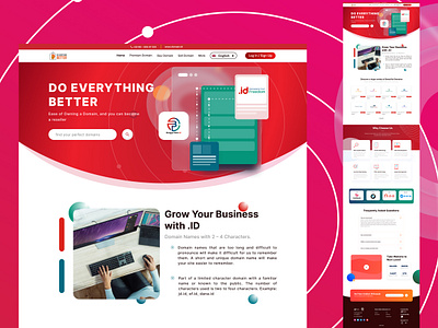 Domain - Do Everything Better branding design domain home landingpage logo ui ux web website