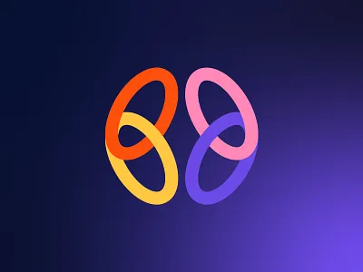 Brain/Mind and Link Logo Mark (unused) brain brand identity branding connect connection human brain join link logo logo design mark memory mind