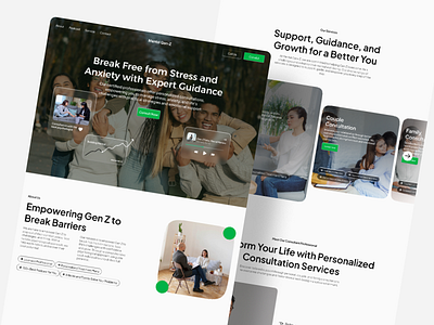 Mental Gen-Z | Mental Health Website branding design graphic design mental health ui ui web uiux uiwebsite user interface ux web website