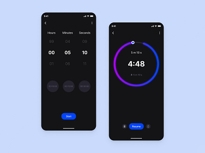 Minimal Countdown Timer UI Design countdown countdown ui countdown ui mobile dark theme app dribbble ui showcase flashslae timer graphic design timer ui ux design