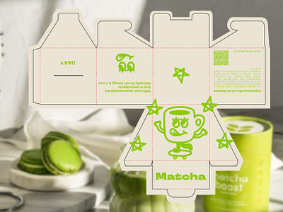 matcha tea box ad banner banner branding design graphic design illustration logo poster tea box typography