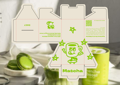 matcha tea box ad banner banner branding design graphic design illustration logo poster tea box typography