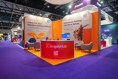 Angels Hub - ICE London 2024 Booth Design booth event print