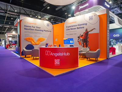 Angels Hub - ICE London 2024 Booth Design booth event print