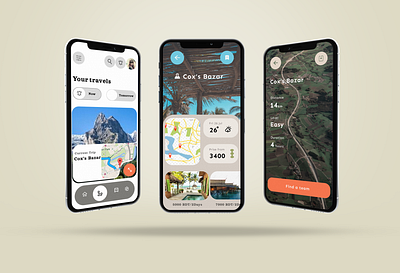 Travel-Mobile App branding design typography ui ux