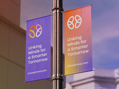 Linkedmind® Brand Identity Design app logo brain brand identity branding community connect design human brain idea join link logo logo design mark mind modern logo think