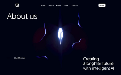 About us full scroll animation web design 3d animation ai ai bot ai solution chat gpt crypto bot finance fintech landing landing page landing page design web web design web site web3 webdesign website