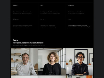 Synth Journal - About page about framer free freebie page team template ui web website