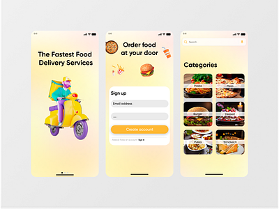 Food App design graphic design illustration logo ui ux