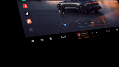 In-Vehicle AIOS HMI Design 3d animation auto mobile hmi motion graphics ui