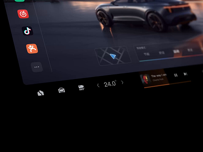 In-Vehicle AIOS HMI Design 3d animation auto mobile hmi motion graphics ui
