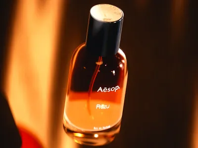 Aesop Rozu .3 3d 3d bottle 3d model 3d render aesop animation blender branding c4d cinema4d cosmetics logo luxury modeling octane perfume render visualization
