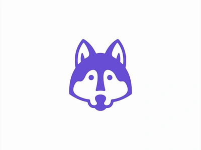 Husky Logo animal branding canine design dog emblem husky icon illustration k9 logo mark mascot pet puppy simple sports vector vet wolf