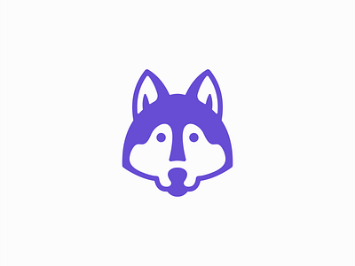 Husky Logo animal branding canine design dog emblem husky icon illustration k9 logo mark mascot pet puppy simple sports vector vet wolf