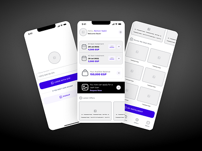 Fintech App Wireframes fintech ios loans ui ux wireframes