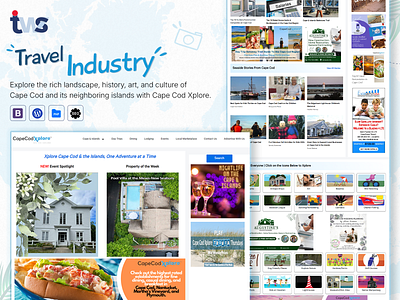 Cape Cod Travel Industry color combination design development travel travel industry ui ui design website