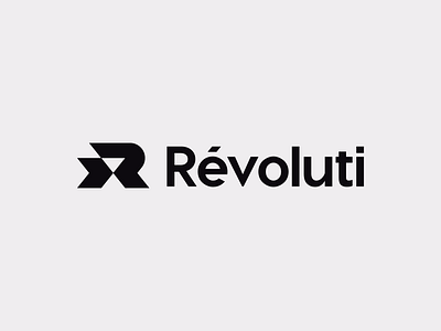 Revoluti agency logo b2b logo geometric geometric logo innovative logo minimalist logo r lettermark r logo revolution logo saas logo timeless logo